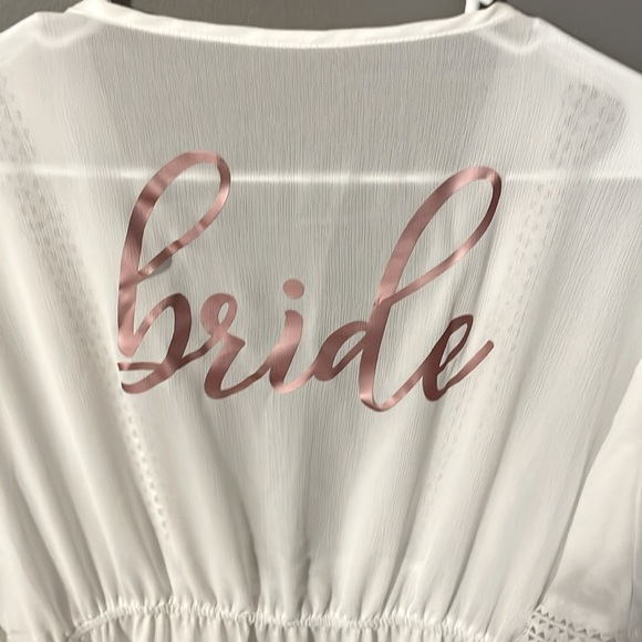 💍 Bridal Beach Cover-up! Super Cute White Kimono for Brides! 🌴 👙 - Picture 3 of 4